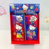 Produto Autêntico Novo Desenho Animado Série Família Sanrio Conjunto de Réguas Triângulo Prato Transferidor Régua Conjunto de Papelaria 15cm