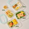 Fiambrera Transparente Sellada Apta para Microondas con Tapa, Adecuada para Trabajadores de Oficina, Hecha de Vidrio de Borosilicato Alto