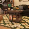 Mesa de Centro com Altura Ajustável, Carrinho Móvel Dobrável, Mesa de Chá de Madeira Maciça, Mesa de Jantar Multifuncional para Sofá para Apartamentos Pequenos