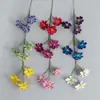Flores Artificiales con Tres Cabezas, Flores Falsas para Decoración de Jardín, Decoración del Hogar, Arreglos Florales para el Hogar, Ramos de Flores, Decoración del Hogar