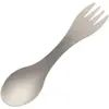 Colher de Titânio Puro Doméstica Restaurante Titânio Total Peça Única Uso Duplo Liga de Titânio Colher de Titânio Garfo de Titânio Acampamento ao Ar Livre Acampamento Talheres de Titânio