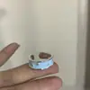 Dulces y Frescos, Felices Todos los Días, Elige Anillos Gruesos de Cara Sonriente con Esmalte de Colores, Estilo Coreano Ins Anillos de Estilo Francés