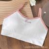 Camisola deportiva sin costuras de color contrastante para estudiantes adolescentes en desarrollo estudiantes de secundaria sin aro de acero espalda hermosa top de tubo para niña