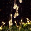 Luces de Cadena Solares LED Transfronterizas, Luces de Cadena de Estrellas, Luces Decorativas de Atmósfera para Acampar al Aire Libre, Luces de Cadena de Colores Navideños
