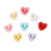 Macaron brillante líneas huecas corazón resina accesorios pegamento crema llavero bricolaje materiales para collar de mascota