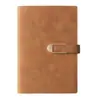 Caderno A5 de Alta Qualidade, Bloco de Notas Empresarial Personalizado com Capa de Couro Macio, Fechamento com Fivela, Diário de Escritório Espessado, Pode Ser Impresso com Logo