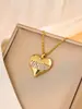 Moda Simple Versátil Corazón de Amor Colgante Elegante en Forma de Corazón Cadena para Clavícula Collar Joyería para Mujer