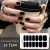 Adesivos para Manicure em Gel Sem Luz de 14 Dedos Popular na Temu Transfronteiriça Adesivos de Unha à Prova d'Água de Longa Duração