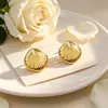 Aretes Metálicos Texturizados Retro Personalizados con Varios Estilos a Elegir, Estilo Ligero y Maduro, Aretes Sencillos para el Día a Día al por Mayor
