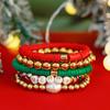 Pulseira de miçangas de cerâmica macia feita à mão de Natal transfronteiriça Papai Noel moda estilo europeu e americano pulseira de feriado joias de mão