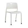 Silla de Entrenamiento Minimalista Nórdica con Marco de Acero Galvanizado en Forma de Lazo, Silla de Plástico Grueso Apilable Multicolor, Directo de Fábrica
