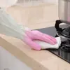 Guantes de limpieza de cocina finos de dos colores universales para lavar platos y lavar ropa, guantes domésticos de látex