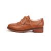 Zapatos de Cuero de Microfibra 2026 Estilo Universitario Zapatos de Cuero Tallado Británico con Tacones Gruesos y Cordones Oxford para Mujer, Adecuados para Todas las Estaciones, Zapatos de Talla Grande