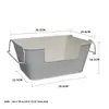 Cesta de Armazenamento de Ferro Galvanizado com Duas Alças Metálicas, Cesta Tote para Escritório, Cesta de Armazenamento, Caixa de Armazenamento
