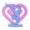 Nuevo estuche de teléfono deportivo broche pasador plano accesorio DIY decoración caricatura gimnasia PVC parche adhesivo suave
