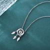 Colar Apanhador de Sonhos Han Yi Shi Pai Prata Esterlina Design de Nicho Folha Pingente s925 Corrente para Clavícula Personalizado Feminino Pronta Entrega