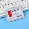 Porta Credencial Transparente de Doble Cara Tarjeta de Acceso de Fábrica Tarjeta Escolar de Estudiante Tarjeta de Comedor Insignia de Trabajo Insignia