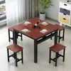 Mesa cuadrada, mesa de comedor rectangular, mesa de comedor simple para apartamentos pequeños, juego de mesa y sillas de comedor para restaurantes y tiendas de té con leche, mesa cuadrada