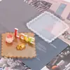Molde de Resina Oval DIY Feito à Mão Molde de Silicone de Resina Cristal para Fazer Bandejas e Porta-Copos de Gesso