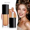 Iluminador de Ojos Cambia de Color Deslumbrante Transfronterizo, Gel con Purpurina para el Cuerpo, Maquillaje de Sirena, Polvo Fino, Maquillaje Facial Perlado, Iluminador