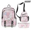 Producto Nuevo Sanrio Perro Orejón Perro Canela Cinnamoroll Mochila Escolar Mochila Estuche para Lápices Bolso de Hombro Set de Tres Piezas