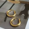 Pendientes Iins de Metal Sólido Estilo Europeo y Americano Venta Caliente Transfronteriza con Textura Metálica, Pendientes de Aro Lisos 2025, Elegantes Accesorios para Orejas