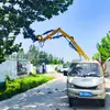 Podadora de setos montada en vehículo, Podadora de césped para paisajismo de jardines, Vehículo multifuncional para poda de ramas a gran altura