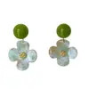 Pendientes de Flor de Resina Fresca de Verano, Estilo Vacacional, Diseño Simple, Lujo Ligero, Pendientes de Gama Alta