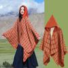 Foto de turismo de Xinjiang Xizang xale de tricô ponto turístico venda quente cachecol com capuz capa capa Yunnan xale feminino