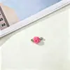 Accesorios de Ropa Pequeñas Flores Estilo Coreano, Flores Decorativas Hechas a Mano para Textiles del Hogar DIY, Rosa Individual de Poliéster con Hojas, Al por Mayor en Stock