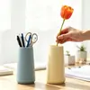 Molde de silicona para portalápices de jarrón rayado en forma de cono, molde para jarrón de almacenamiento de resina DIY, en stock para venta al por mayor
