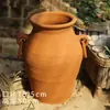Novo vaso de flores secas estilo Zen chinês, vaso rústico de cerâmica para arranjos florais, decoração vintage para sala de estar, vaso de terracota estilo antigo para suculentas