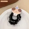 Novo Conjunto de Elásticos de Cabelo Cor Café com Leite para Meninas Versáteis Doces Elásticos de Cabelo Rabo de Cavalo Alto Elásticos de Couro Cabeludo Coque Acessórios de Cabelo Venda por Atacado