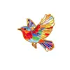 Broche Insignia de Metal de Cuervo Colorido Pájaro Pequeño Adorno Creativo Accesorio Pin Decoración Ropa Mochila Transfronterizo