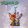 Inovação de Novo Produto Transfronteiriço Fofo Judy e Nick Estilo Igual Periférico Acrílico Plano Chaveiro Pingente Presente