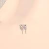 Pendientes de Frijol Brillantes Jin Hongyu Plata de Ley 925 Celebridad de Internet Casual Pendientes de Bola Cuentas Redondas Pendientes de Oro Rosa Dropshipping