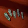 Cyansea Popular Transfronteiriço Estilo Gótico Garota Popular Y2K Coração Cruz Nova Prata Adesivos de Arte para Unhas DIY Celular