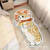 Fábrica de alfombras de cachemir con diseño de gato, venta al por mayor, para sala de estar, dormitorio, alfombra lavable a máquina, linda alfombra de dibujos animados para ventana salediza, manta para mesita de noche
