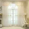 Cortinas de Bordado en Relieve de Lujo Ligero Pantallas de Gasa Transmiten Luz No Transmiten Personas Gasa para Ventana Suministro Directo Transfronterizo Puede Hacer Dropshipping Cortinas Terminadas