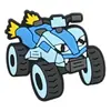 Motocicleta Todoterreno de Dibujos Animados Genial y Elegante Papelería Masculina Accesorios DIY Funda de Teléfono Decoración Plana Parche de Goma Suave de PVC