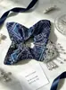 Goma de pelo cuadrada retro francesa para coleta, scrunchie artístico de estilo de hada, bufanda para mujer, accesorios, al por mayor en stock