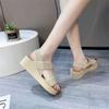 Sandalias de Plataforma de Moda con Falda, Zapatos de Playa Elegantes y Duraderos, Nuevo Modelo 2025, Sandalias de Suela Gruesa de Doble Uso para Mujer, Calzado de Verano para Exteriores