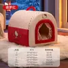 Nido para Gatos Otoño e Invierno Grafeno 3D Casa de Muñecas Nido Casa Cerrada para Gatos A prueba de Viento y Cálida Casa para Perros Nido para Mascotas Transfronterizo