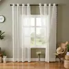 2026 Cortina Romántica Floral de Encaje de Lujo Ligero Estilo Americano Estilo Ins para Sala de Estar, Dormitorio, Balcón, Pantalla de Ventana Transparente