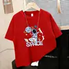 Camiseta de Verão de Manga Curta para Meninos, Top Estampado Estilo Coreano, Algodão Puro Soltinho para Crianças, Camisa de Meia Manga Estilosa e na Moda para Usar por Baixo