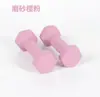 Venda direta da fábrica de halteres maciços de ferro fundido, revestidos de plástico, pequenos halteres hexagonais, coloridos, equipamentos de yoga antiderrapantes, atacado