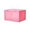 Caja de Zapatos Aj Macarrón Transparente Apertura Lateral Caja de Almacenamiento Antioxidación Pared de Zapatos Gabinete de Zapatos a Prueba de Polvo Almacenamiento Plegable