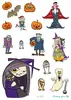 Nuevas pegatinas de tatuaje impermeables personalidad divertida dibujos animados anime Halloween pegatinas de tatuaje tatuaje temporal venta al por mayor