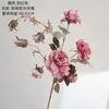 Flor Artificial Rosa Lua Fúcsia Tingida Fabricante Decoração de Casa Casamento Parede Flor Falsa INS Buquê Transfronteiriço Flor Rosa