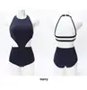 Traje de baño de una pieza sexy estilo coreano ins para mujer Triángulo 2022 Nuevo Comercio Exterior Pecho Pequeño Traje de Baño para Vacaciones en Aguas Termales